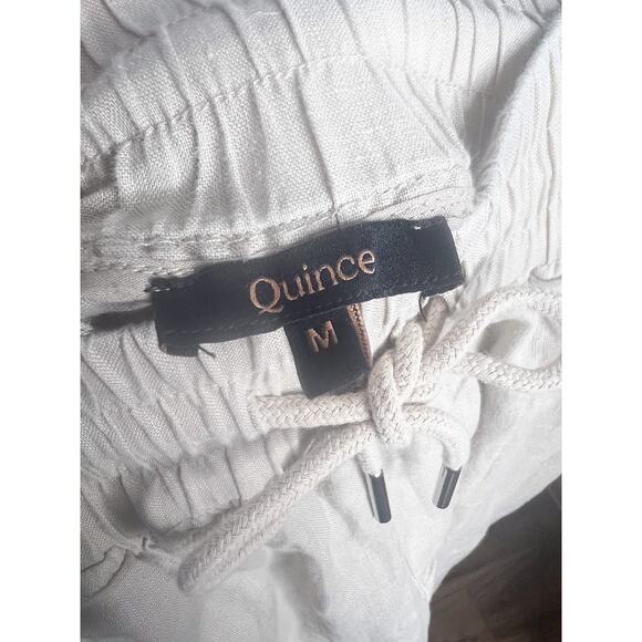 Quince 100% European Linen Wide Leg Pants Medium Tan Flax Pull On - Picture 10 of 12